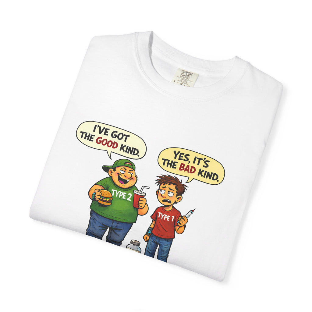 Funny Diabetes Awareness T-Shirt – Type 1 vs Type 2 Humor Tee | Unisex Graphic Shirt - Wear it proudly. Start conversations. Spread awareness.