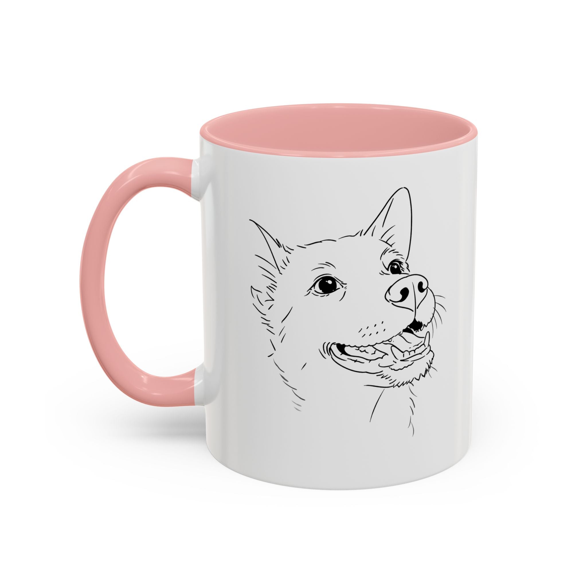 Customised line art coffee Mug from your dog's Photo – Personalized Pet Gift