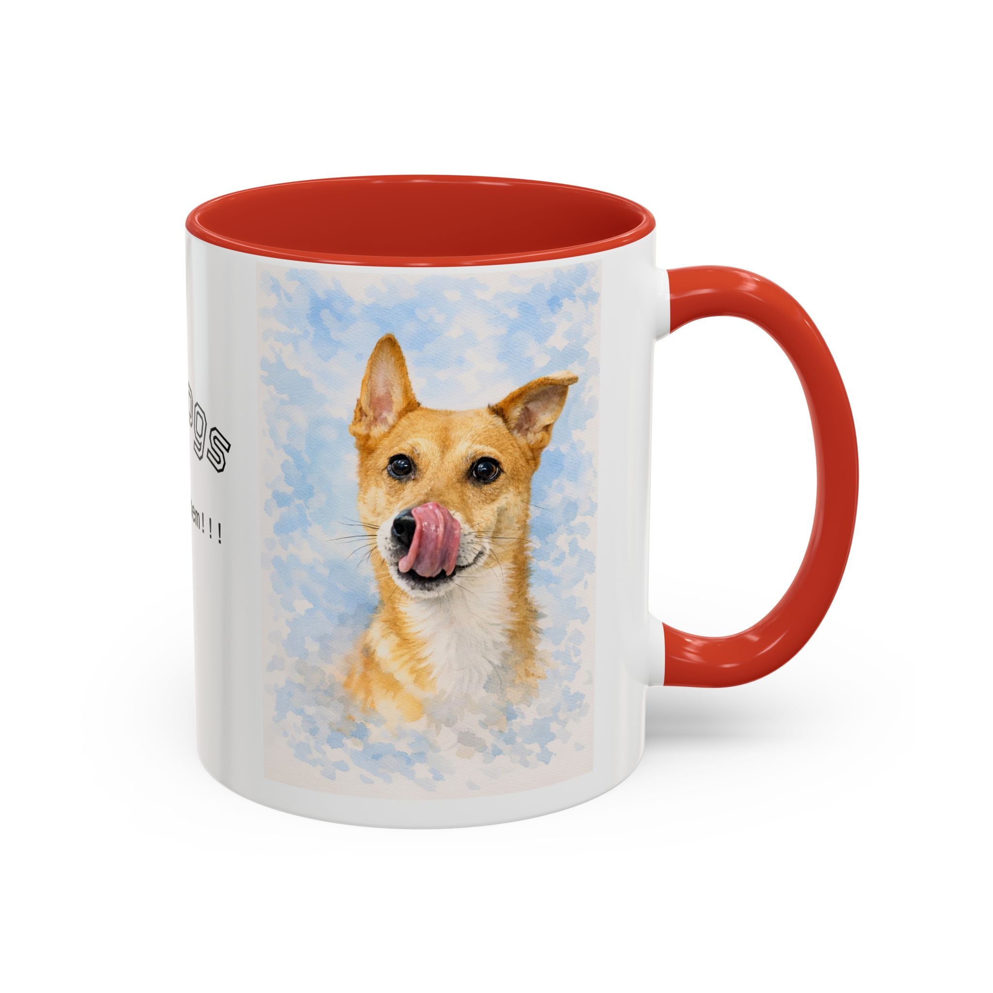 Forever in My Heart – Custom Watercolor Dog Photo Mug with Your Personal Message