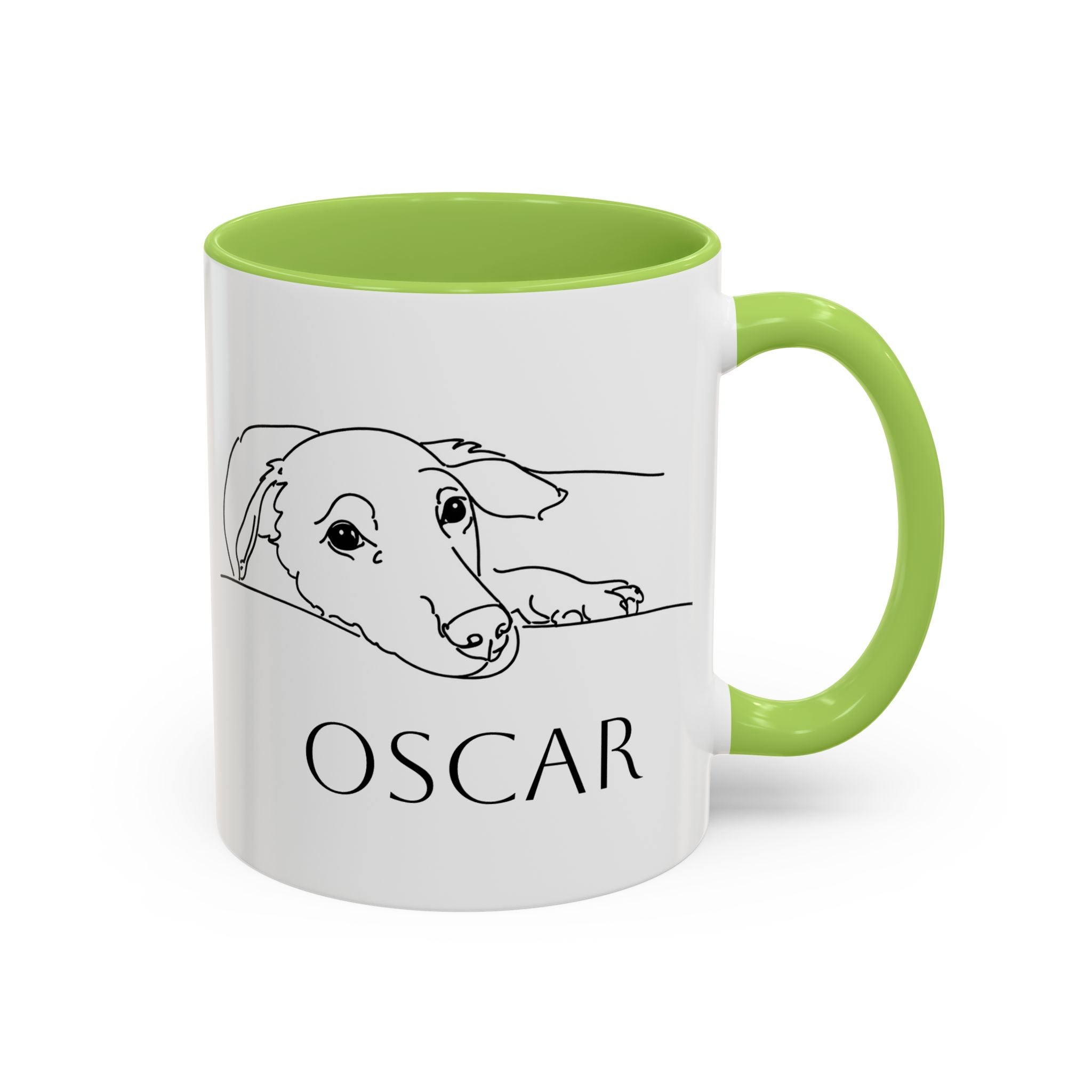 Customised line art coffee Mug from your dog's Photo – Personalized Pet Gift