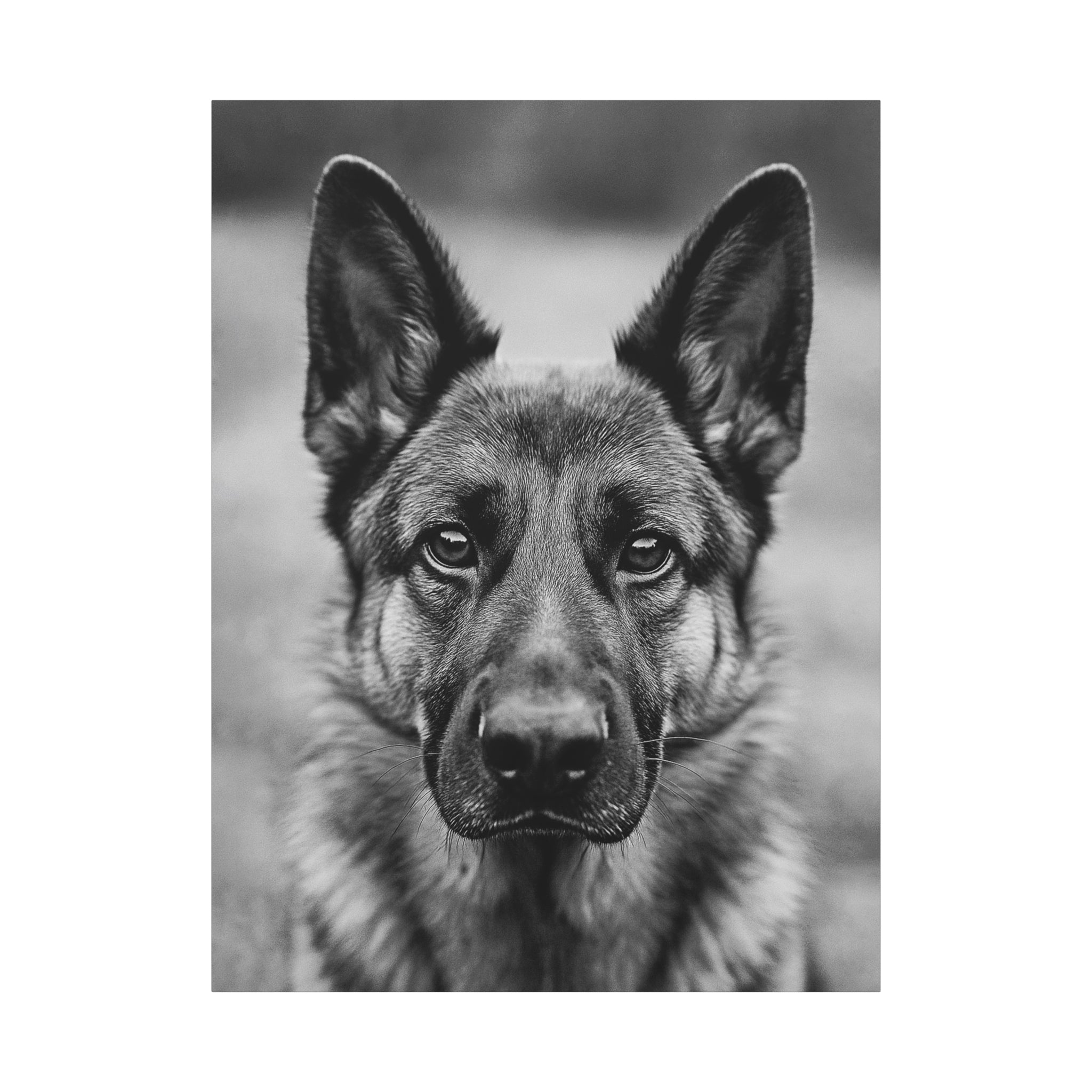 German Shepherd Matte Canvas for Home/Office wall art, Stretched, 1.25"