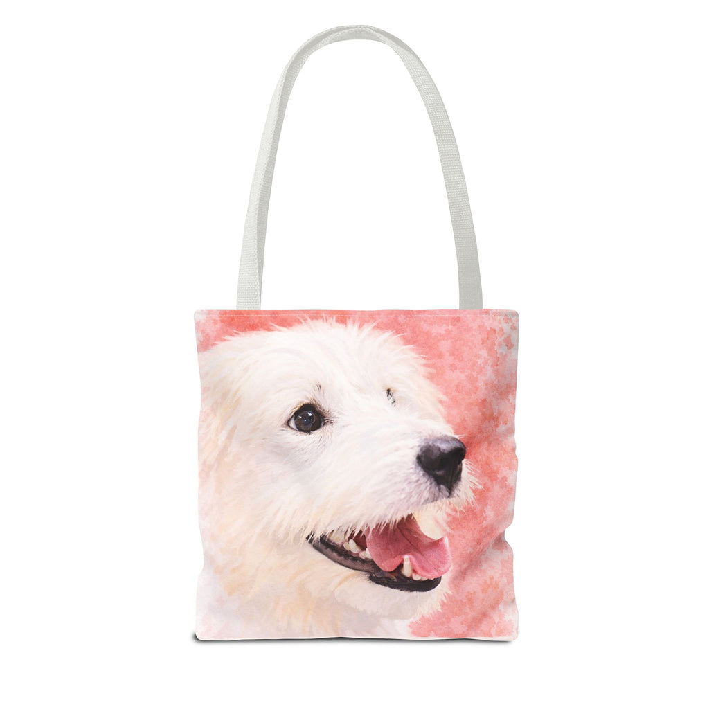 Customised Watercolor Painting of your Dog Tote Bag – 2 Photos, one on each side – Perfect Gift for Dog Lovers