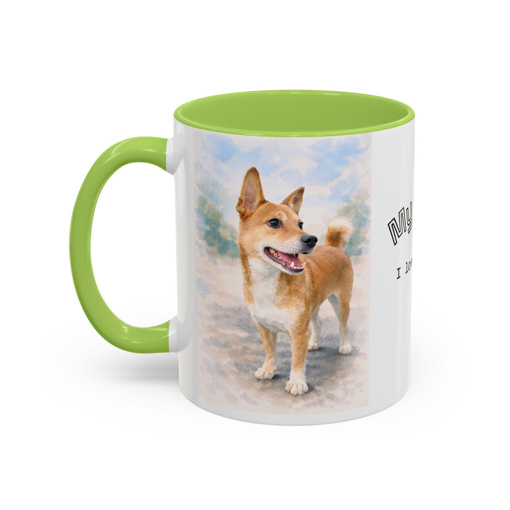 Your Coffee Mug Personalized With Your Dog's photo as Watercolor Art