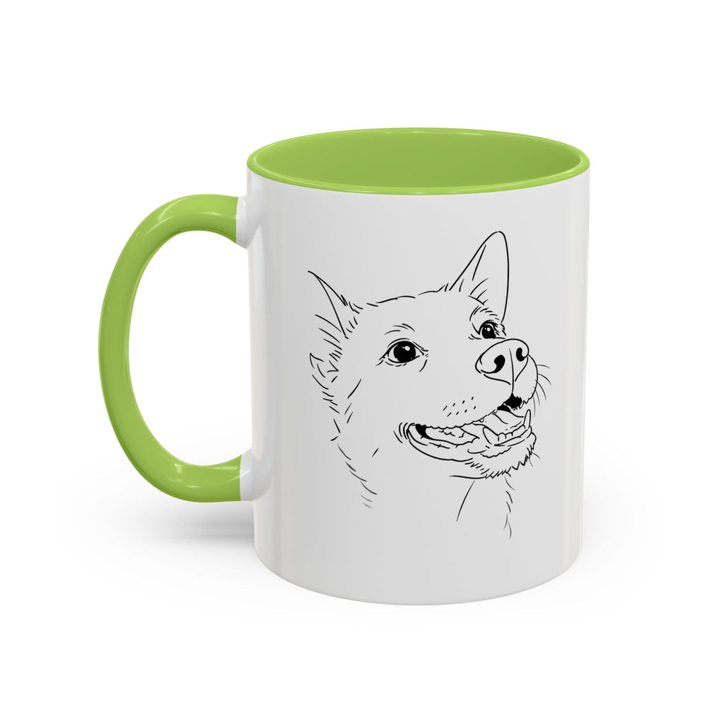 Customised line art coffee Mug from your dog's Photo – Personalized Pet Gift