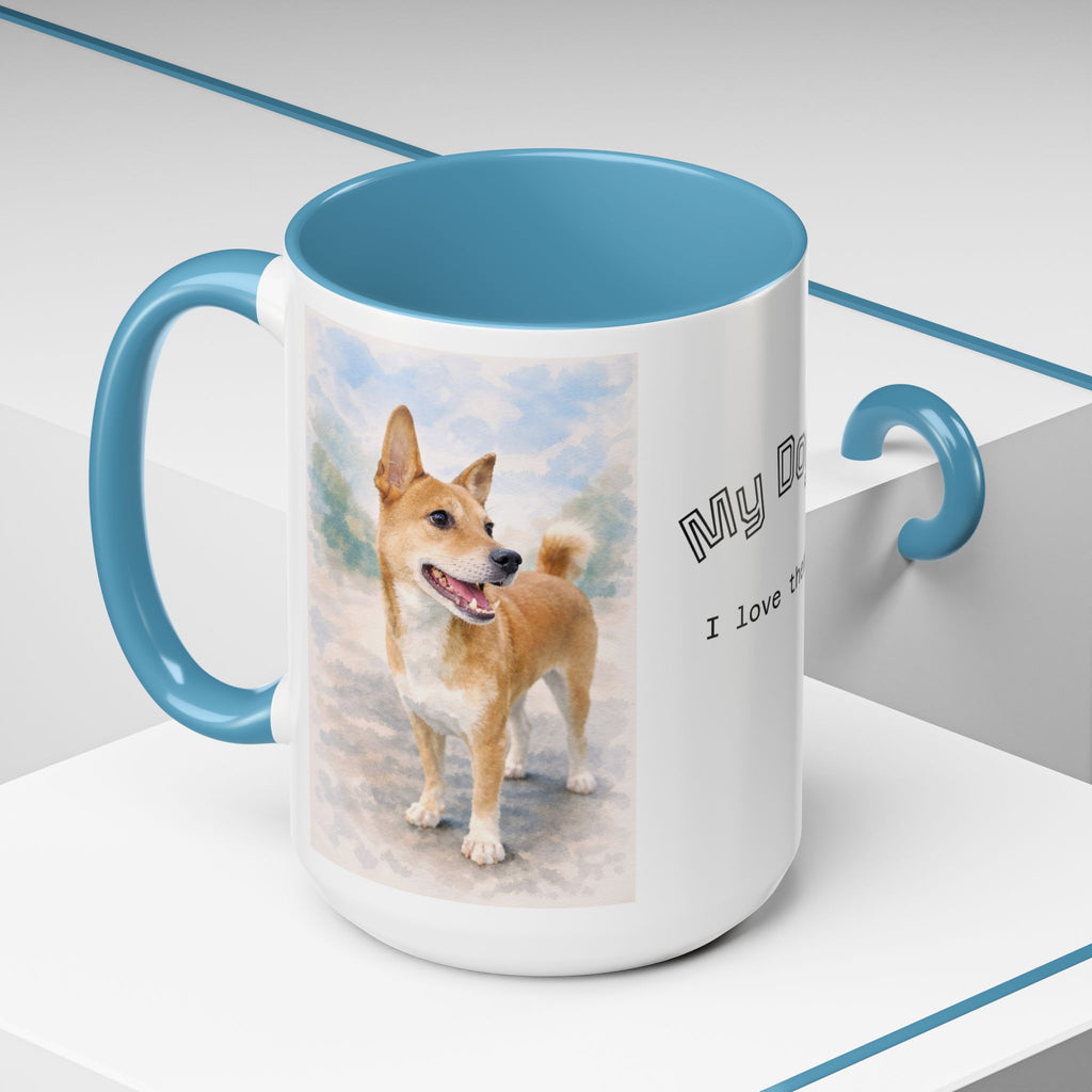 Your Coffee Mug Personalized With Your Dog's photo as Watercolor Art