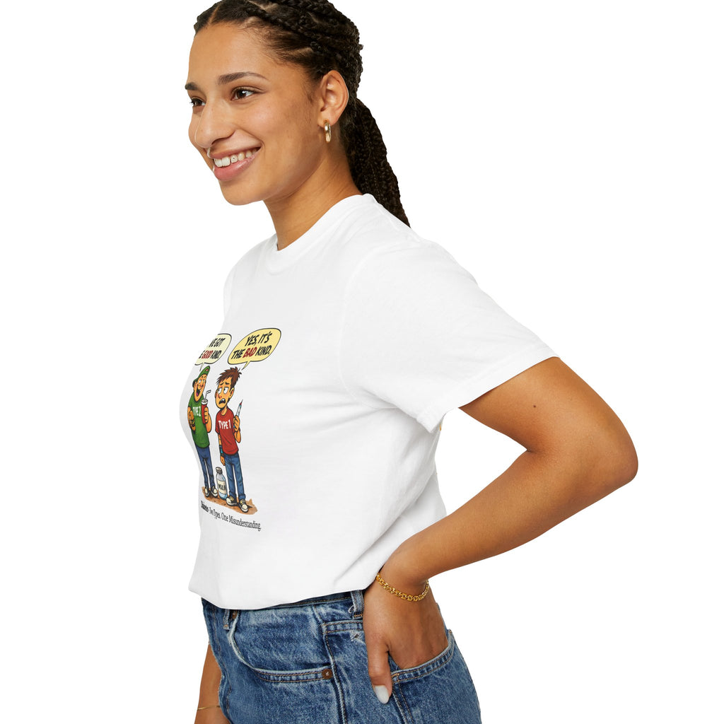 Funny Diabetes Awareness T-Shirt – Type 1 vs Type 2 Humor Tee | Unisex Graphic Shirt - Wear it proudly. Start conversations. Spread awareness.