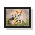 Turn Your Two Dogs Into a Stunning Framed Watercolour Portrait 🐾🐾 | Custom Pet Art from Your Photo
