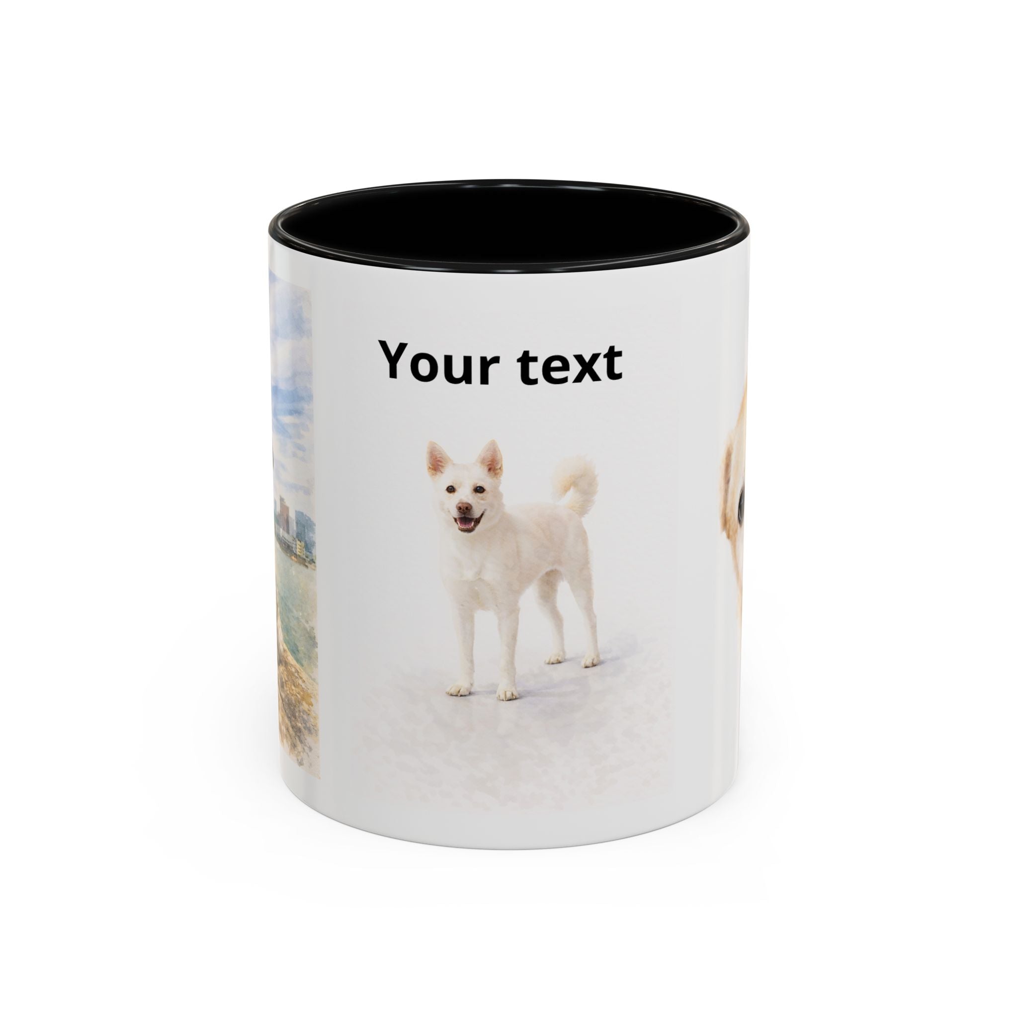 Custom Dog Portrait Mug – Personalized Photo & Name Coffee Mug (11/15 oz)