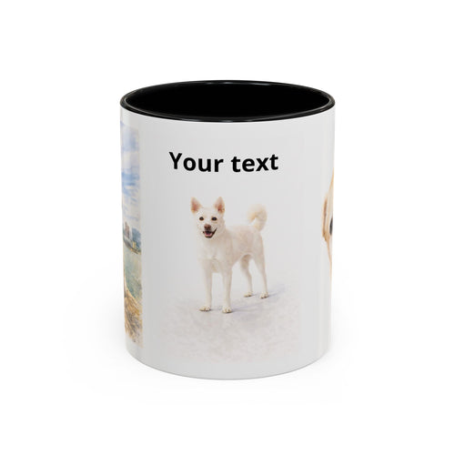 Custom Dog Portrait Mug – Personalized Photo & Name Coffee Mug (11/15 oz)