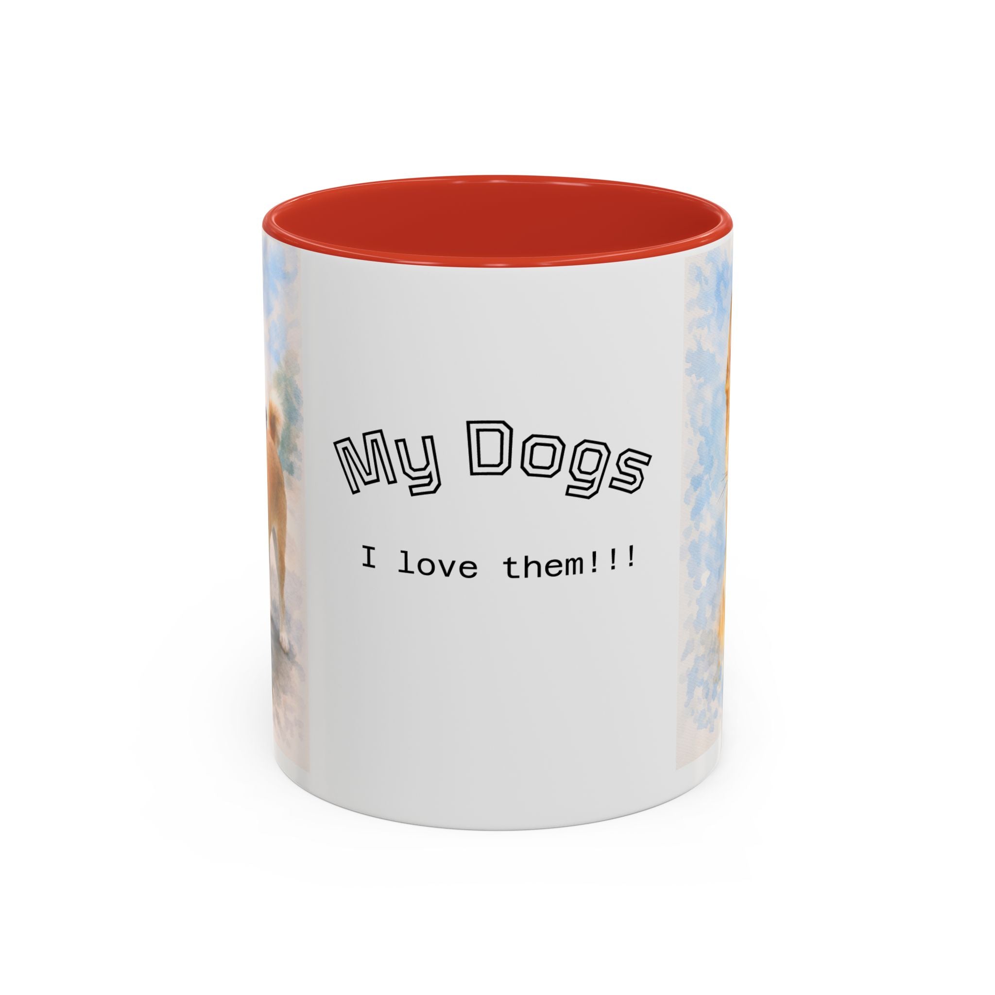 Forever in My Heart – Custom Watercolor Dog Photo Mug with Your Personal Message