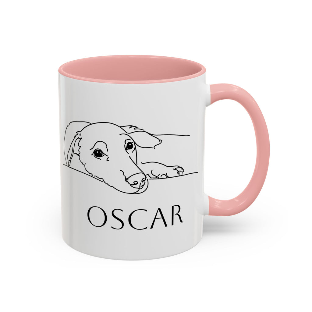 Customised line art coffee Mug from your dog's Photo – Personalized Pet Gift
