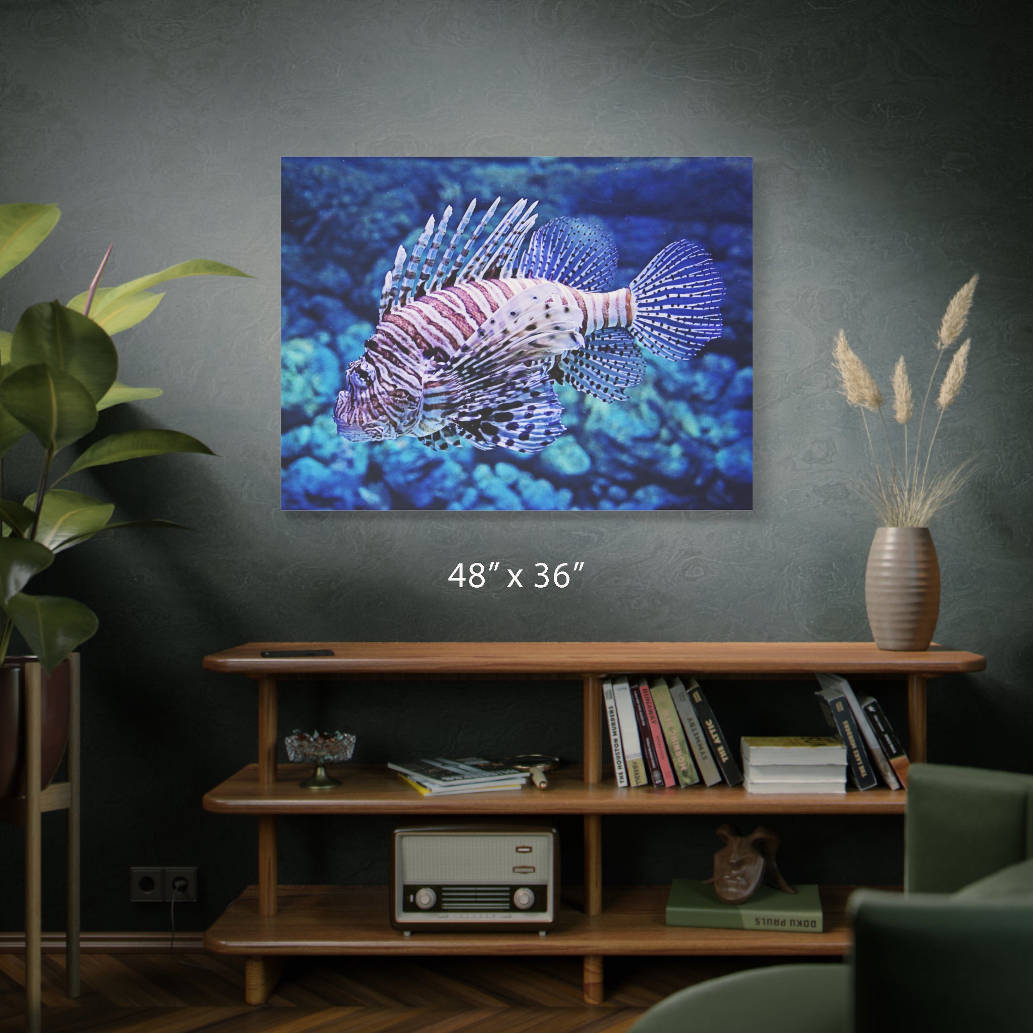 Lionfish Underwater Canvas Print – Premium Ocean Wildlife Wall Art for Home, Office & Coastal Décor
