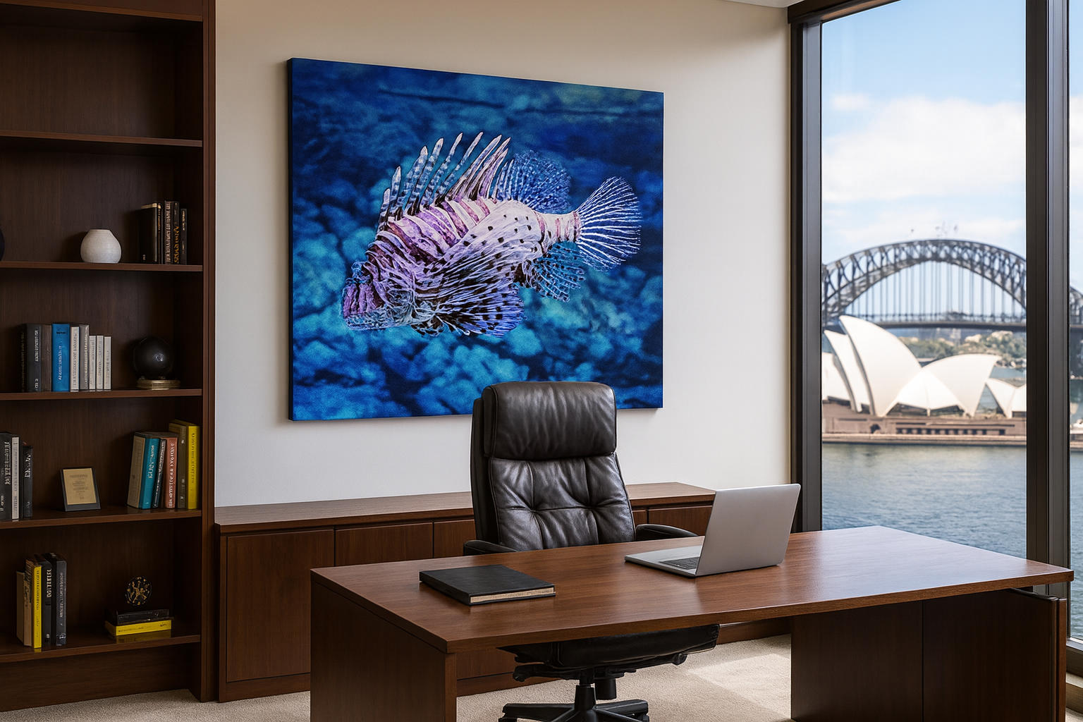 Lionfish Underwater Canvas Print – Premium Ocean Wildlife Wall Art for Home, Office & Coastal Décor