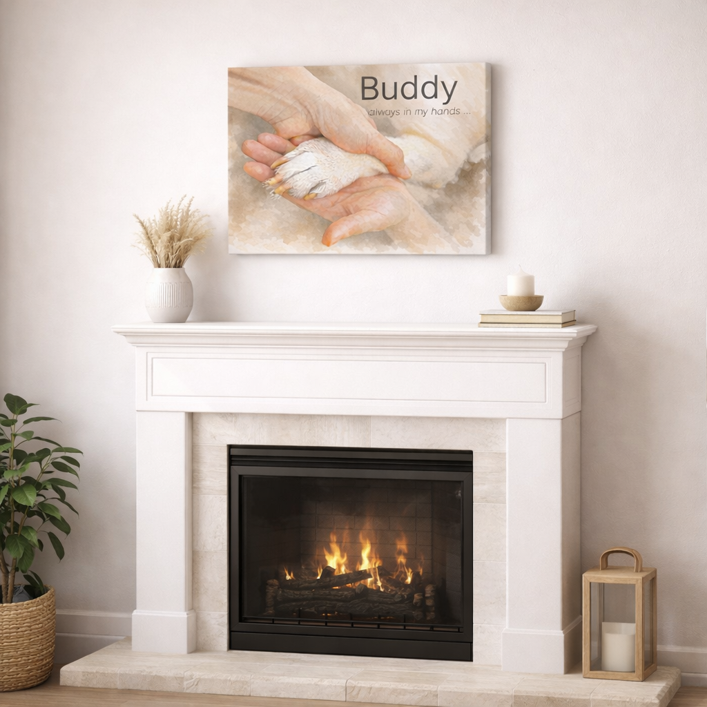 Personalised Pet Photo Canvas Print – Custom Picture & Text Wall Art | Optional Professional Editing