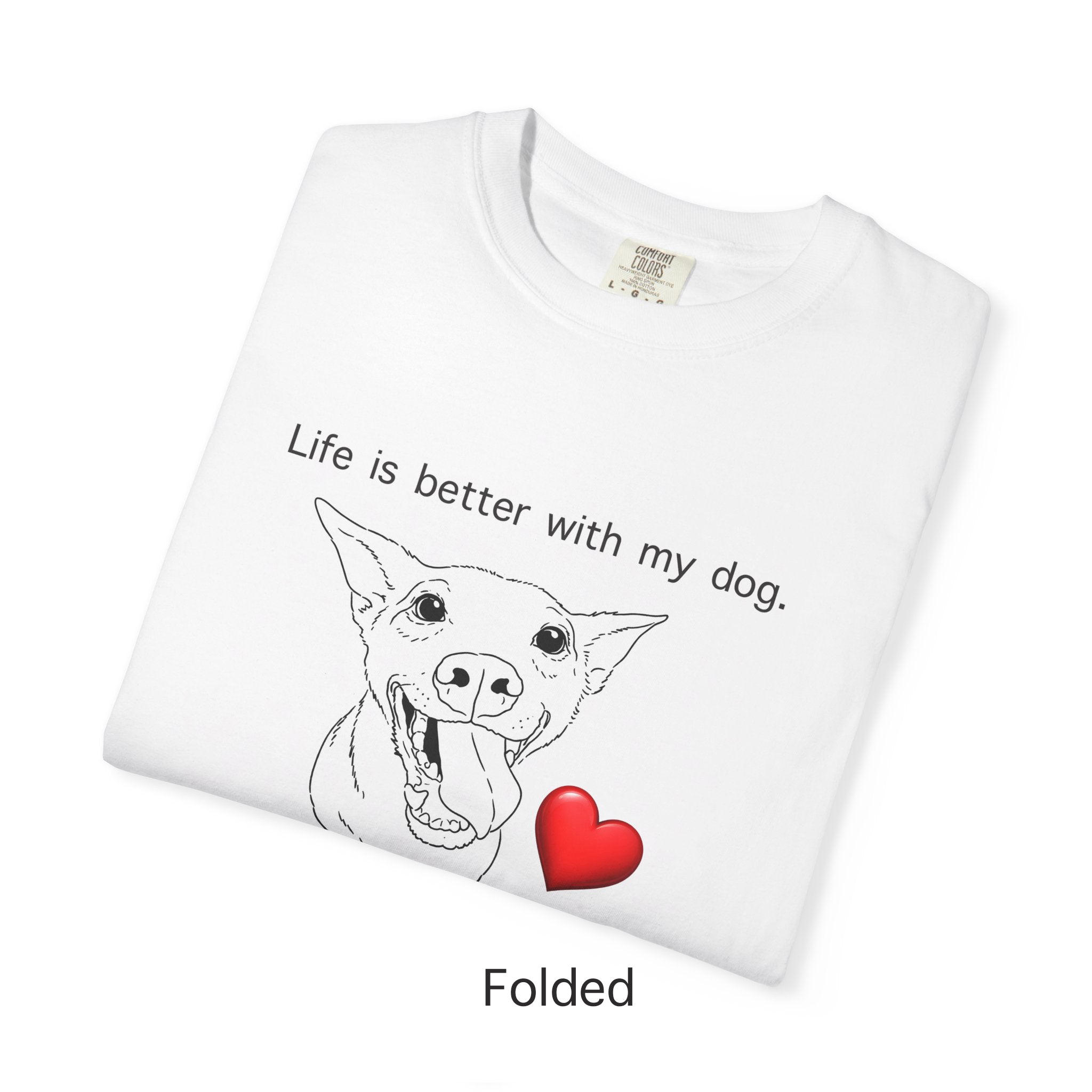 Custom Dog Portrait T-Shirt – Upload Your Pet’s Photo & We Turn It Into Minimal Line Art (Front & Back Print)