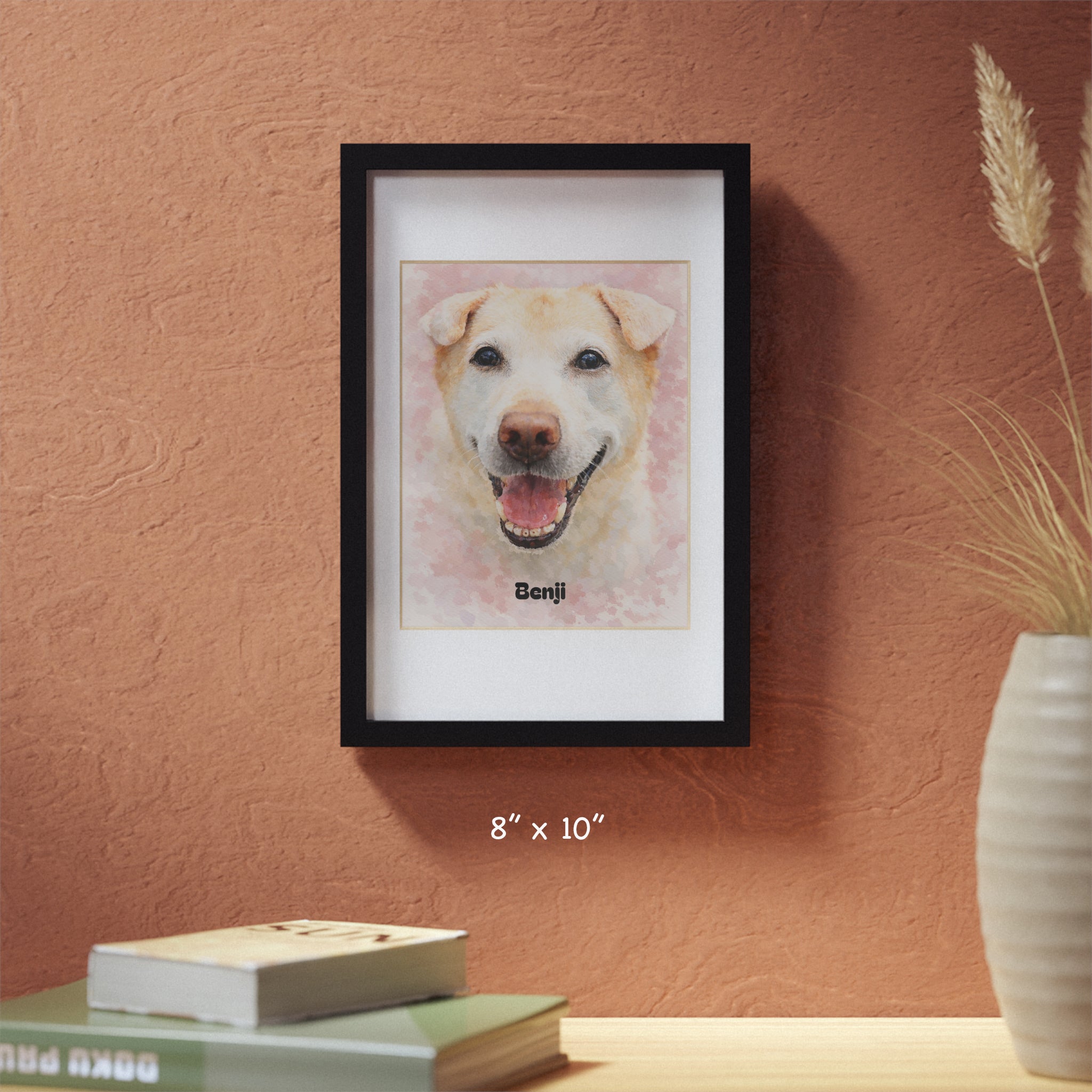 Turn Your Dog’s Photo Into a Beautiful Watercolour Portrait (Framed & Ready to Hang)