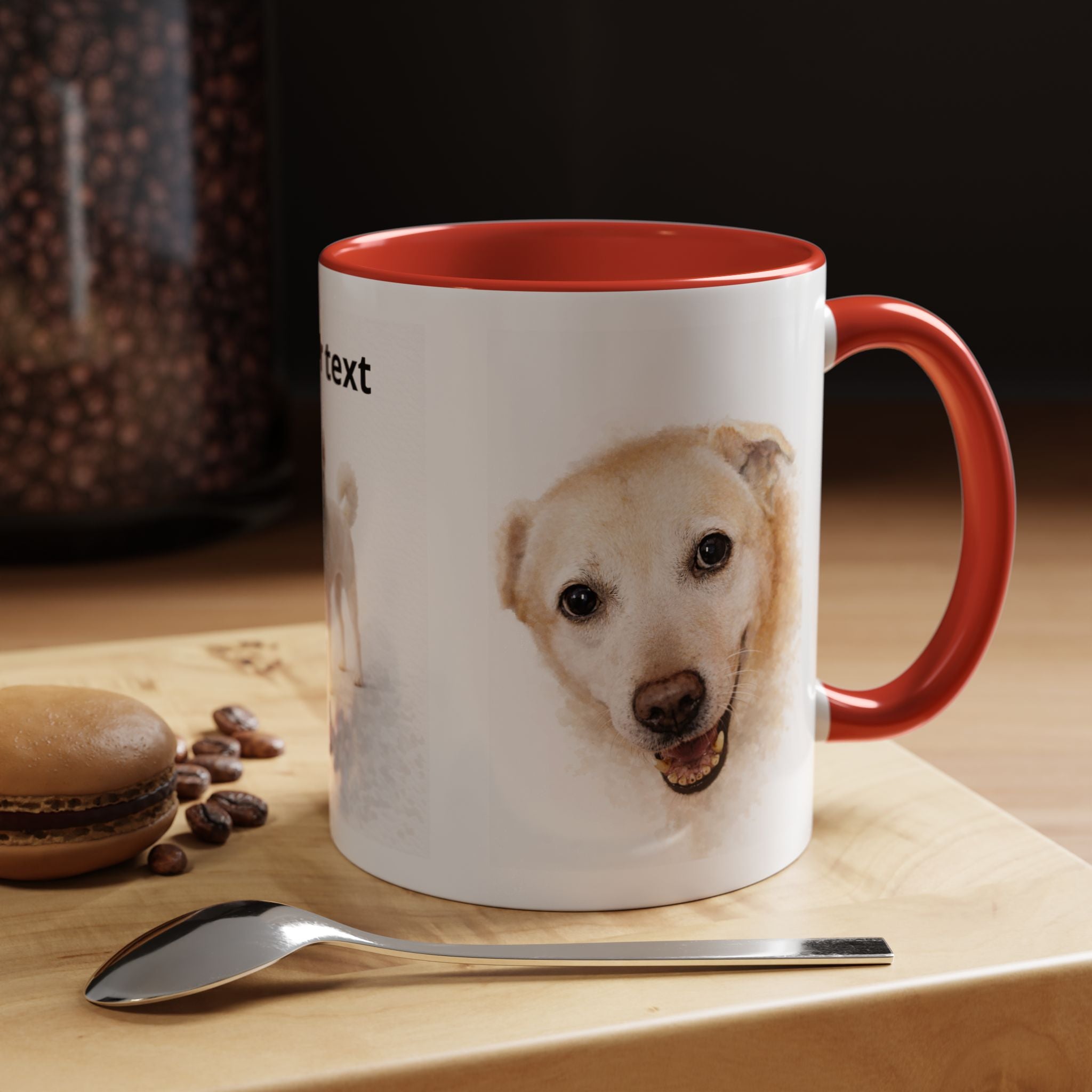 Custom Dog Portrait Mug – Personalized Photo & Name Coffee Mug (11/15 oz)