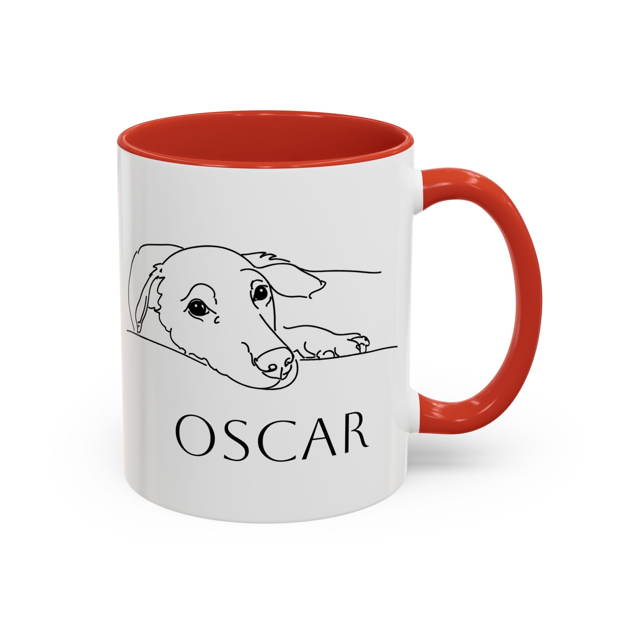 Customised line art coffee Mug from your dog's Photo – Personalized Pet Gift