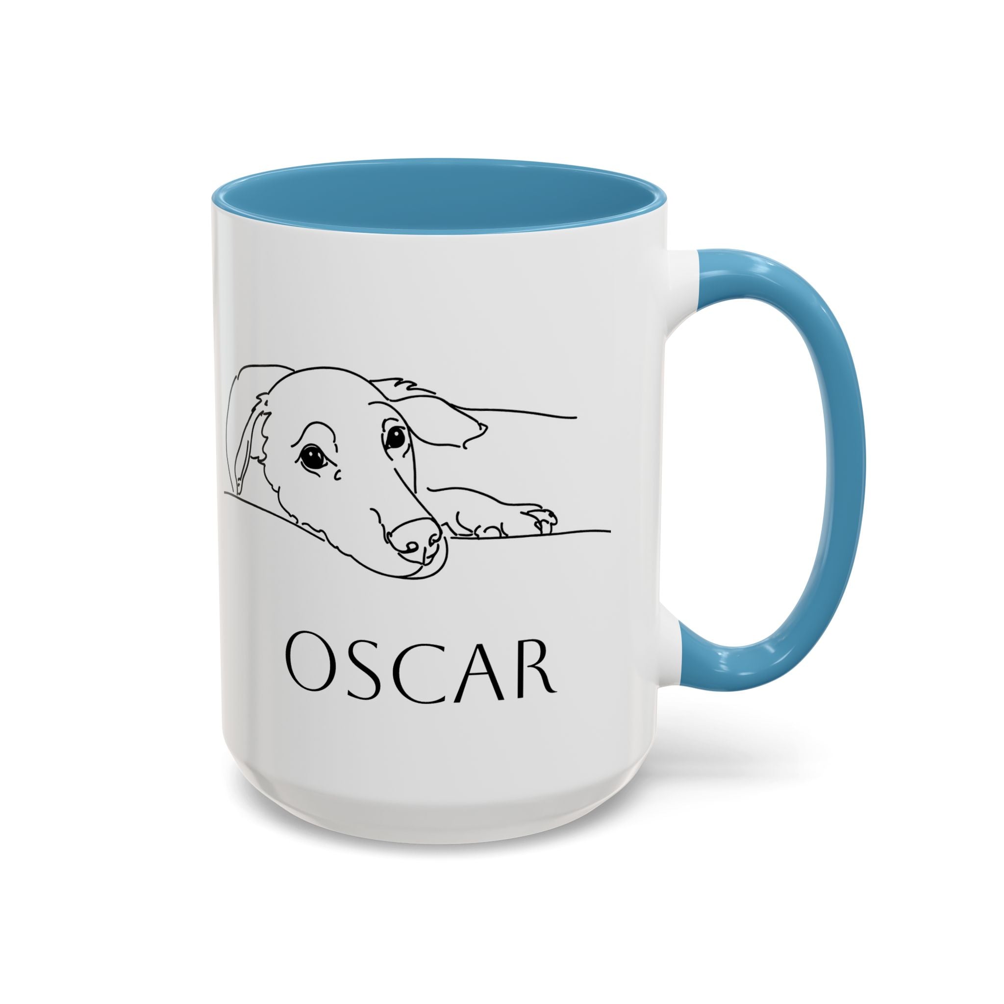 Customised line art coffee Mug from your dog's Photo – Personalized Pet Gift