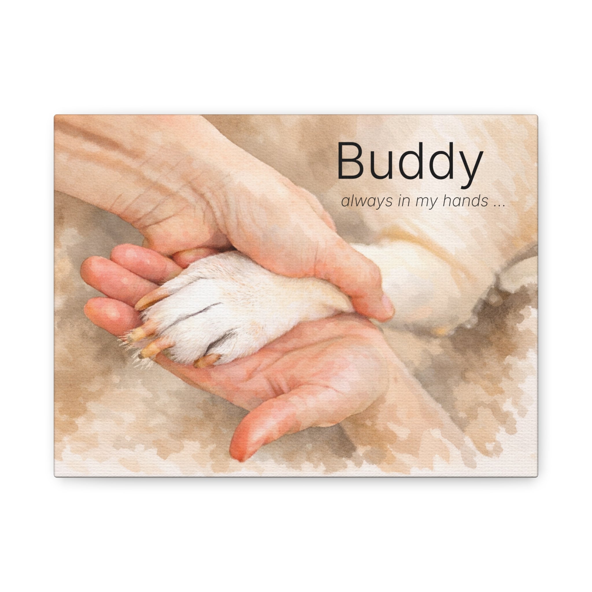 Personalised Pet Photo Canvas Print – Custom Picture & Text Wall Art | Optional Professional Editing