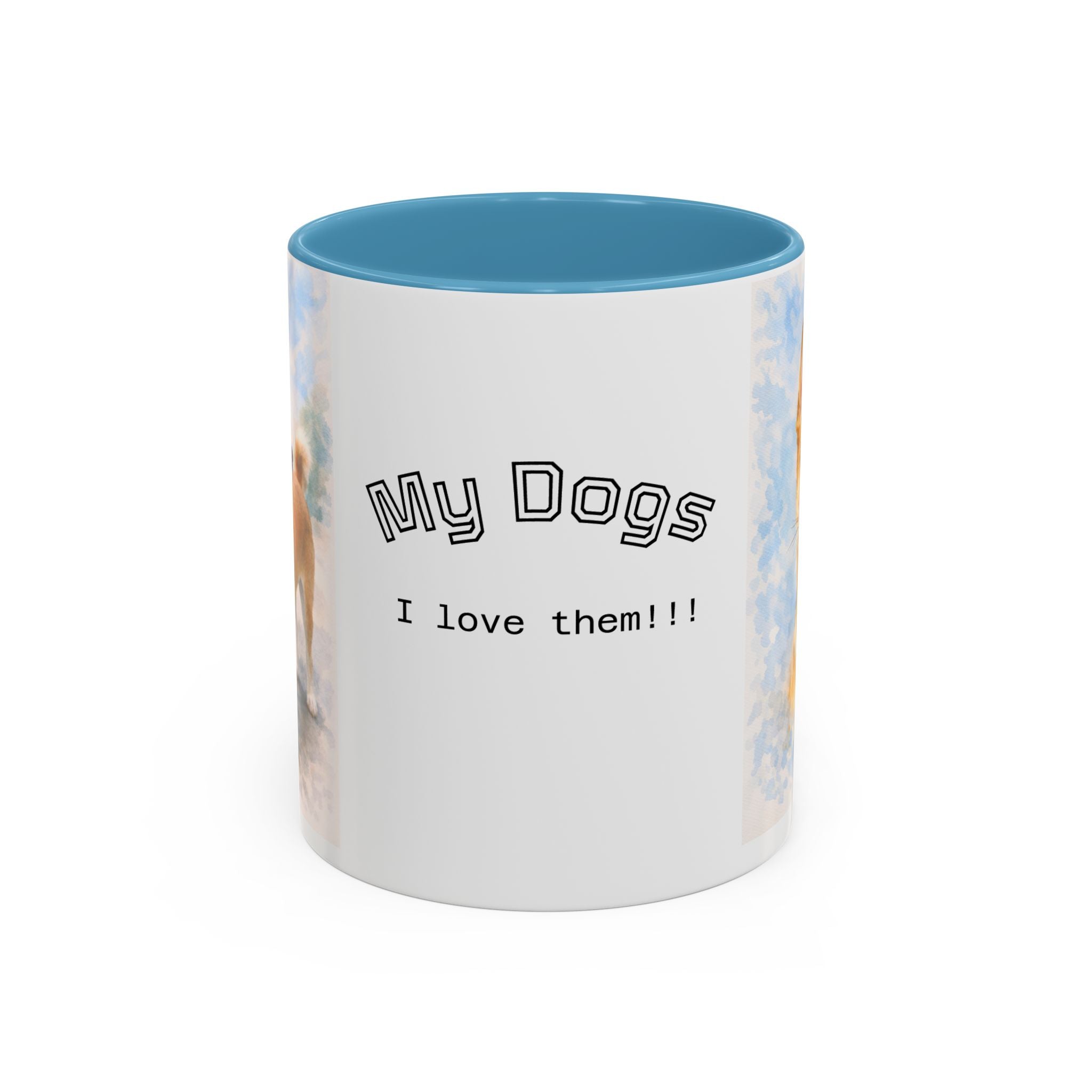 Forever in My Heart – Custom Watercolor Dog Photo Mug with Your Personal Message
