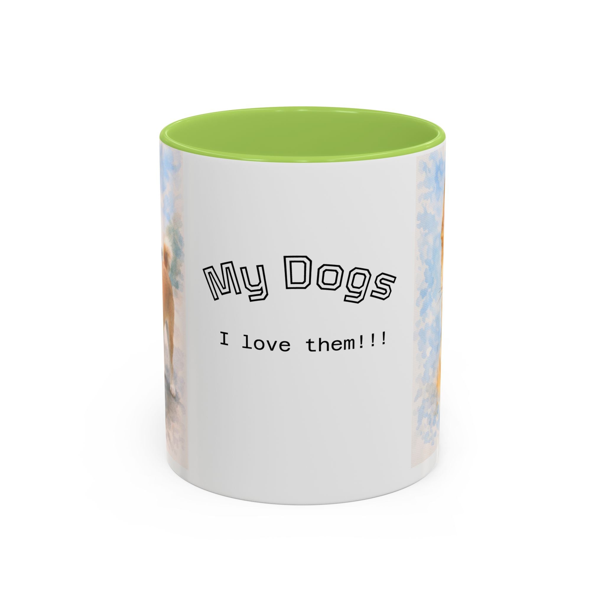Forever in My Heart – Custom Watercolor Dog Photo Mug with Your Personal Message