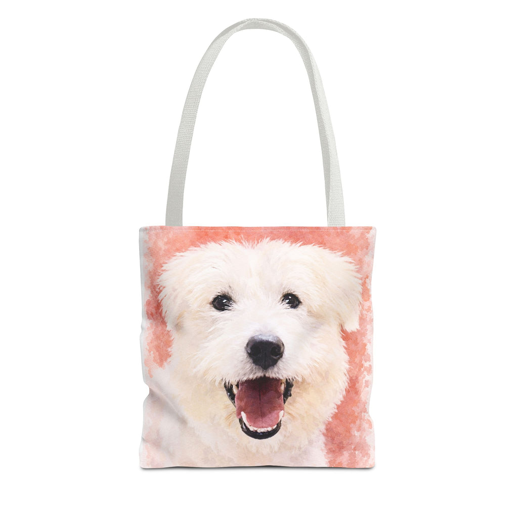 Customised Watercolor Painting of your Dog Tote Bag – 2 Photos, one on each side – Perfect Gift for Dog Lovers