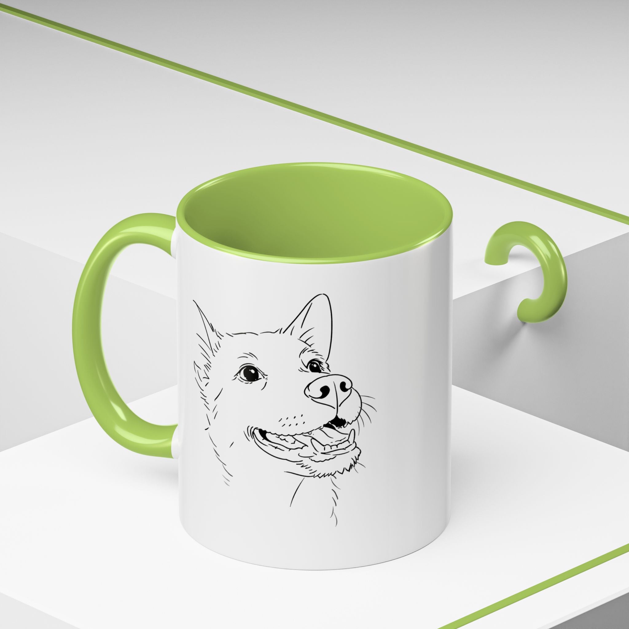 Customised line art coffee Mug from your dog's Photo – Personalized Pet Gift